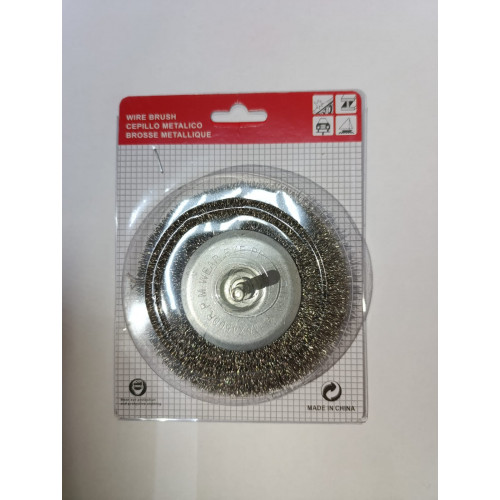 Щётка дисковая с хвостовиком неплетёная HA10006 INOX 0,3