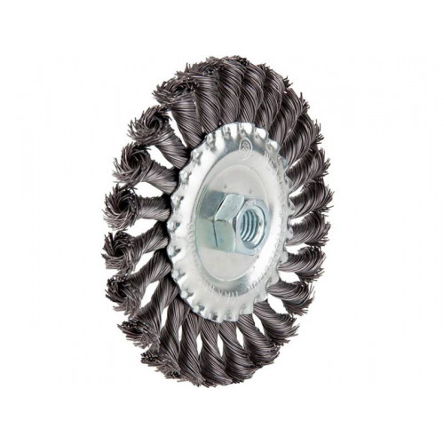 Дисковая щётка плетёная DeBever d125мм*M14 (сталь 0,5)